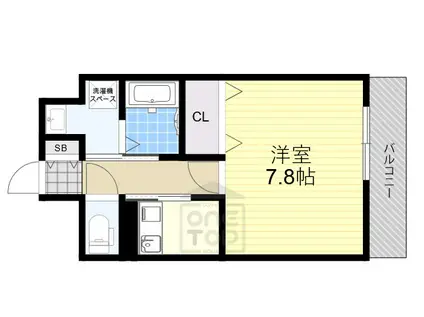 グラヴィール(1K/7階)の間取り写真