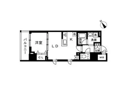 アルファレジデンシア南千住(1LDK/14階)の間取り写真