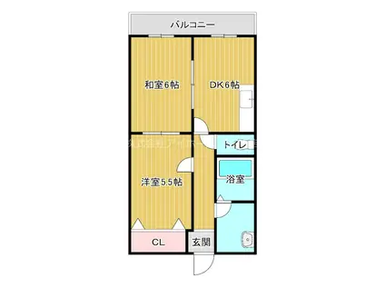 イトーピア 山本(2DK/4階)の間取り写真