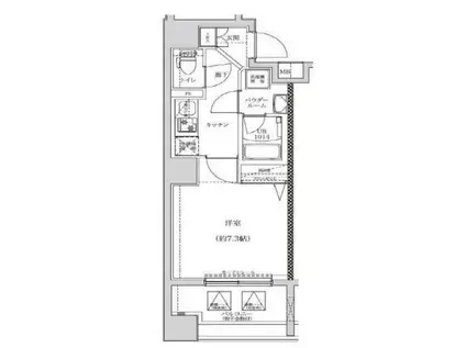横浜阪東橋マンション(1K/5階)の間取り写真
