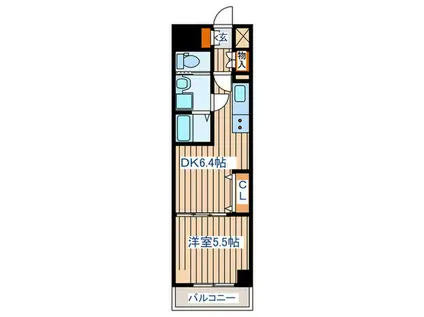アスコット苦竹駅前(1DK/3階)の間取り写真