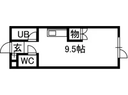 プレザントMS(ワンルーム/3階)の間取り写真