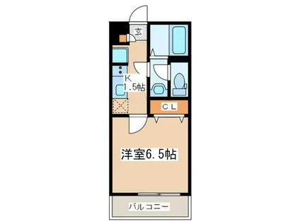 リブリ・東柏ケ谷(1K/1階)の間取り写真