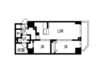 トラディス錦糸町(2LDK/5階)の間取り写真