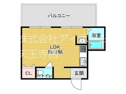 エスポワール白鷺(ワンルーム/5階)の間取り写真