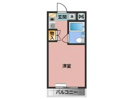 長泉Aハウス(ワンルーム/2階)の間取り写真