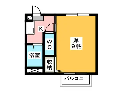MAPLEWOOD(1K/1階)の間取り写真