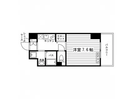 アルページュ杁中(1K/5階)の間取り写真