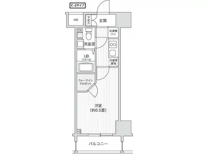 レジディア笹塚2(1K/7階)の間取り写真