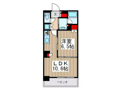 PARK AXIS東十条(1LDK/6階)の間取り写真