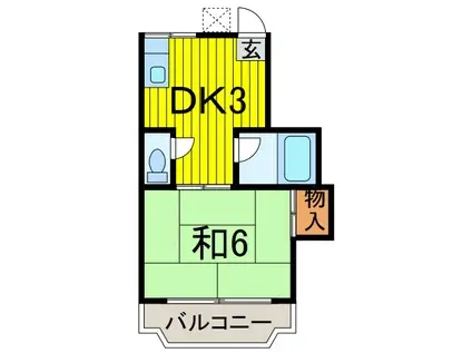 大泉コーポ(1K/2階)の間取り写真