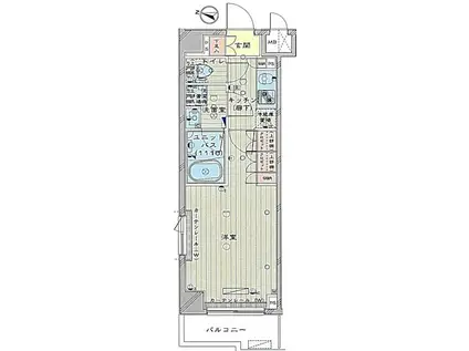 ルーブル下丸子伍番館(1K/2階)の間取り写真