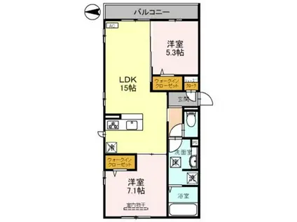 D-ROOM北花田(2LDK/3階)の間取り写真