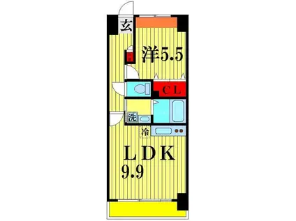 ELLE GARDEN 柏の葉(1LDK/2階)の間取り写真