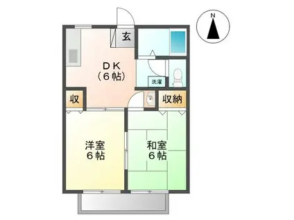 プレミールI(2DK/2階)の間取り写真