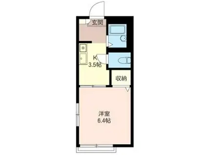 クレールメゾン(1K/1階)の間取り写真