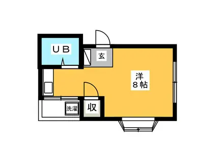 大横町ニュー田口ビル(ワンルーム/4階)の間取り写真