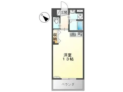 エトワール・ド・ヒサノ(ワンルーム/2階)の間取り写真