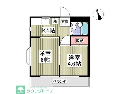 アクレールII(2K/2階)の間取り写真