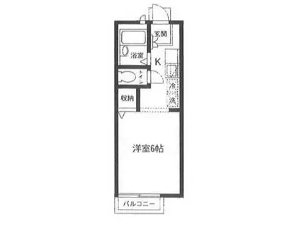 ハイツかたばみ(1K/1階)の間取り写真