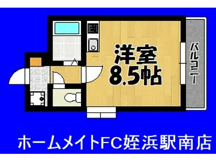 ST藤崎ビル(1K/6階)の間取り写真