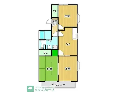 クリエイティブリブ(3DK/3階)の間取り写真