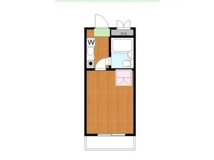 ソシアーレミラン武蔵浦和(1K/1階)の間取り写真