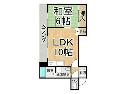 メゾン浦見(1DK/1階)の間取り写真