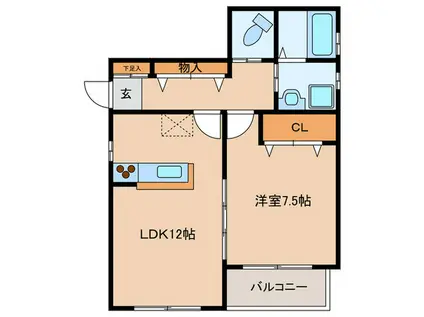 WIN YATURUGI(1LDK/1階)の間取り写真