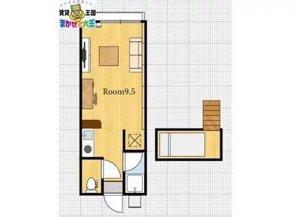 MAISON LUNA(ワンルーム/2階)の間取り写真