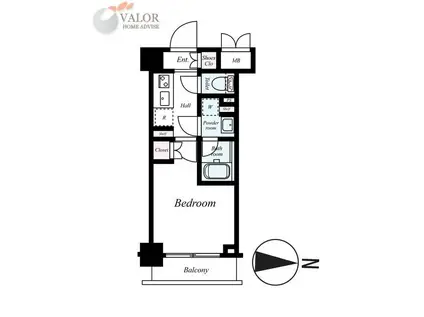ハーモニーレジデンス武蔵小杉002(1K/3階)の間取り写真