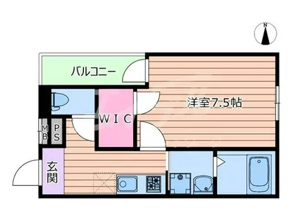 フジパレス城北公園通V(1K/3階)の間取り写真
