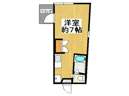 グローリアス(ワンルーム/1階)の間取り写真