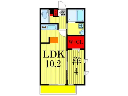 メゾン ド マレ(1LDK/1階)の間取り写真