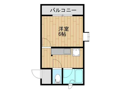 プレスト西川頭 A棟(1K/3階)の間取り写真