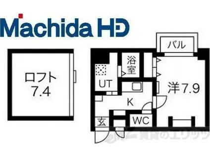 エヌエム・スワサント・トワ(1K/4階)の間取り写真