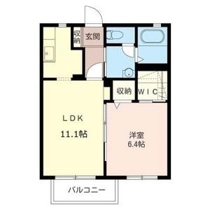 クレスト湘南(1LDK/2階)の間取り写真