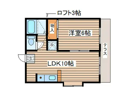 レオパレス田子第2(1LDK/2階)の間取り写真