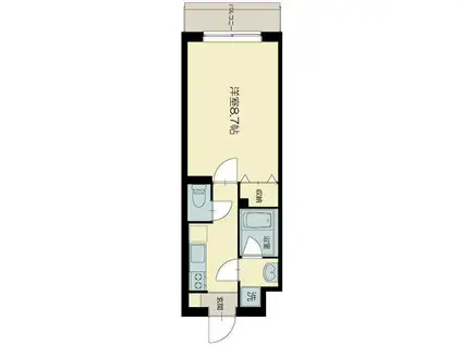 志幸38ミリオン(1K/5階)の間取り写真