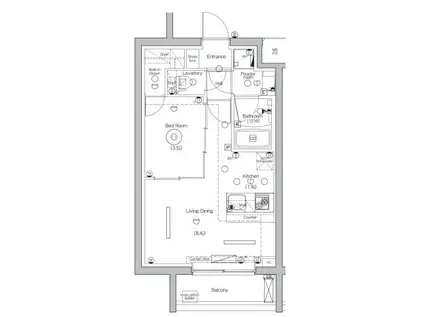DIPS成増(1LDK/4階)の間取り写真