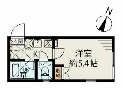 ウィンガーデン川和町A棟(1K/2階)の間取り写真