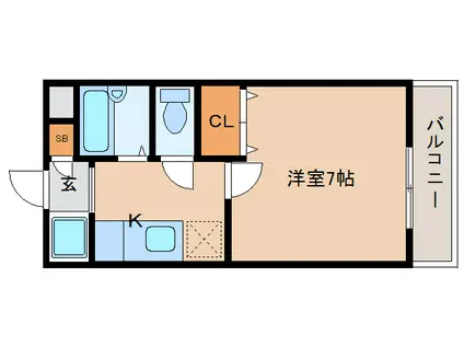 マ・メゾンサカエ(1K/1階)の間取り写真