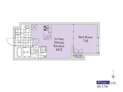 EXAM新中野II(1LDK/2階)の間取り写真