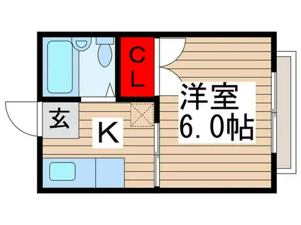 光和コーポ(1K/2階)の間取り写真