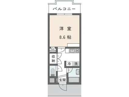 アイビス小絹(1K/3階)の間取り写真