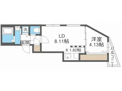 FARNESTひばりが丘(1LDK/5階)の間取り写真