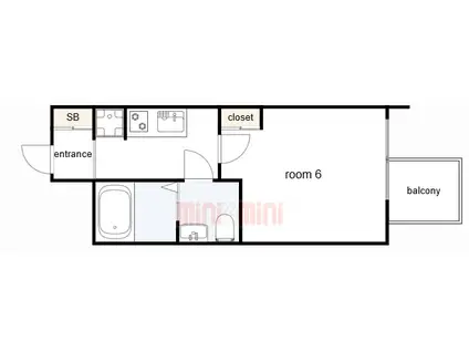 セレニテ神戸ミラク(1K/9階)の間取り写真