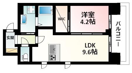 第26関根マンション(1LDK/12階)の間取り写真