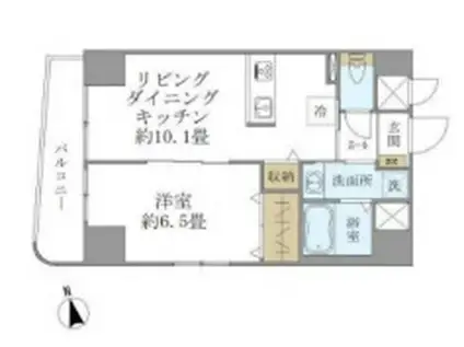 イズム御茶ノ水(1LDK/4階)の間取り写真