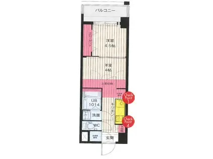 ORIENT BLD NO.88 マリナゲートサンズ(2K/9階)の間取り写真